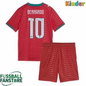 Portugal Bernardo Silva #10 Replik Heimtrikot Kinder WM 2026 Kurzarm (+ Kurze Hosen)